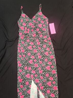 NWT Betsy Johnson Floral and Leopard Print Dress